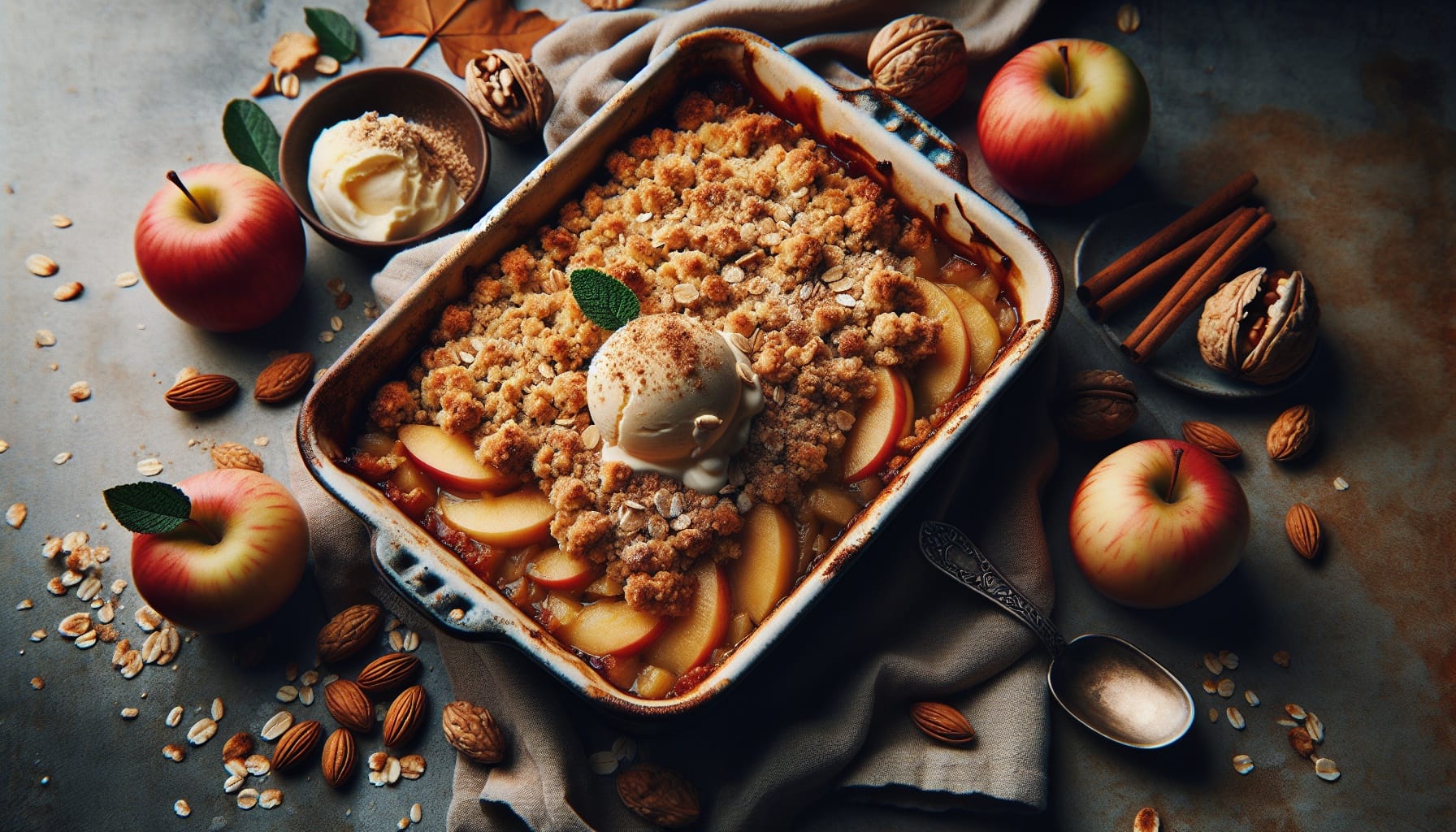 Classic Homemade Apple Crumble with Cinnamon Oat Topping - A delicious recipe by DigiDish