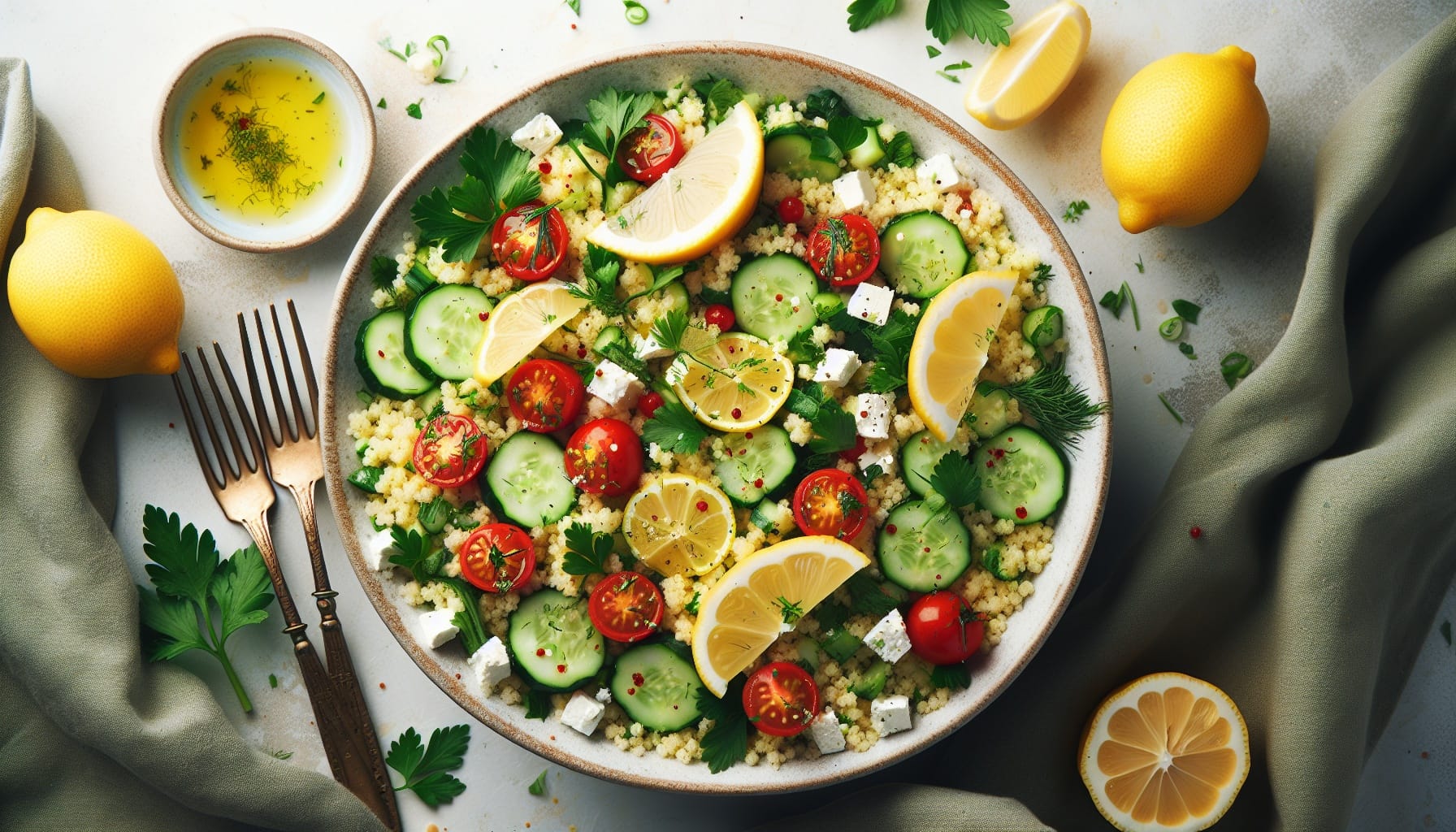 Easy Homemade Lemon Herb Couscous Salad - A delicious recipe by DigiDish