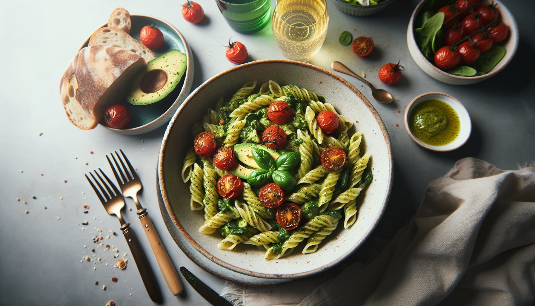 Simple Homemade Creamy Avocado Pesto Pasta - A delicious recipe by DigiDish