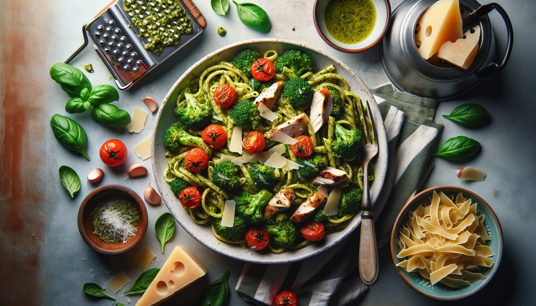 Simple Homemade Creamy Broccoli Pesto Pasta - A delicious recipe by DigiDish