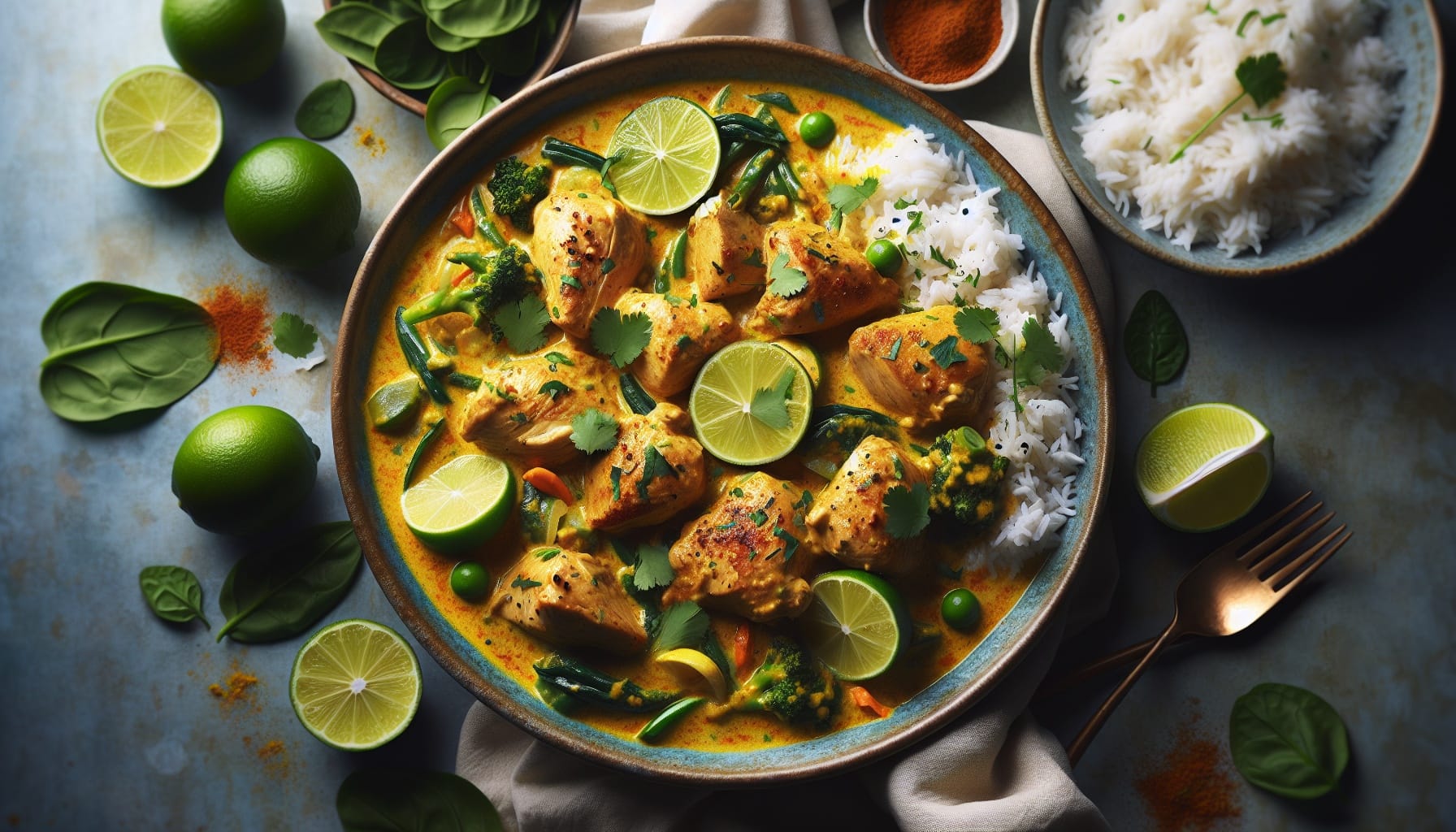 Simple Homemade Creamy Coconut Lime Chicken Curry - A delicious recipe by DigiDish