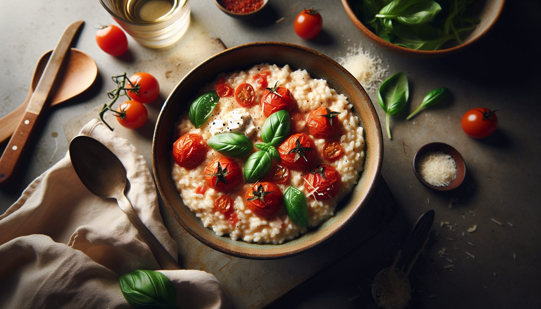 Simple Homemade Creamy Tomato Basil Risotto - A delicious recipe by DigiDish