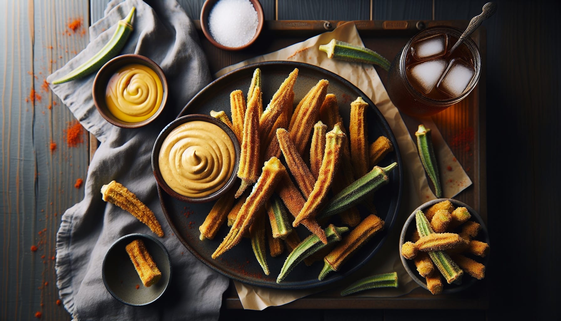 Crispy Okra Fries with Smoky Paprika Aioli - A delicious recipe by DigiDish