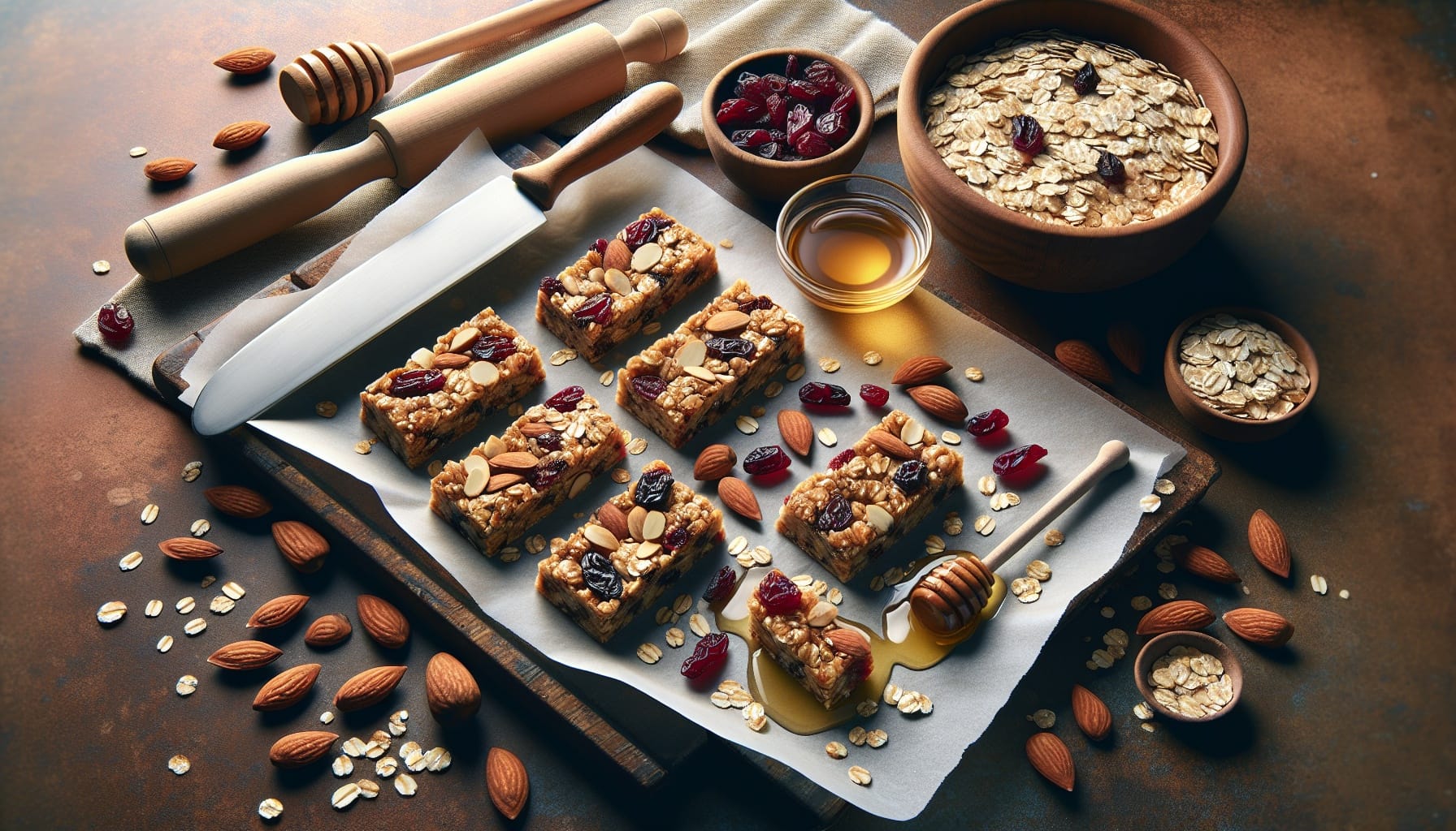 Easy Homemade Cranberry Almond Granola Bars - A delicious recipe by DigiDish