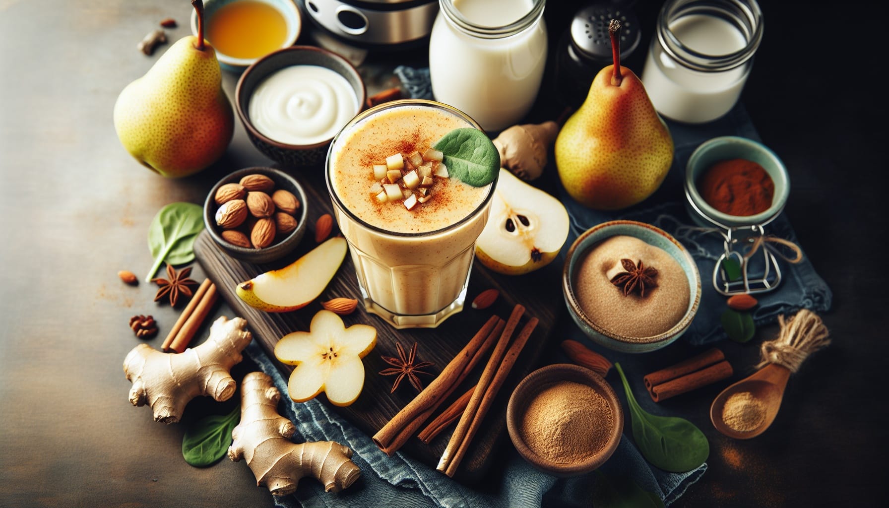 Easy Homemade Spiced Pear and Ginger Smoothie - A delicious recipe by DigiDish