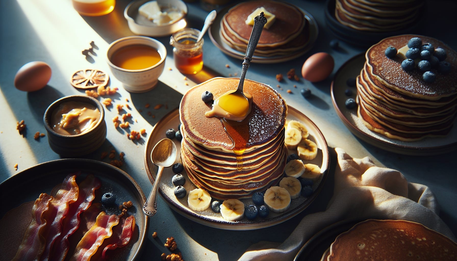 Fluffy Whole Wheat Pancakes with Maple Butter - A delicious recipe by DigiDish