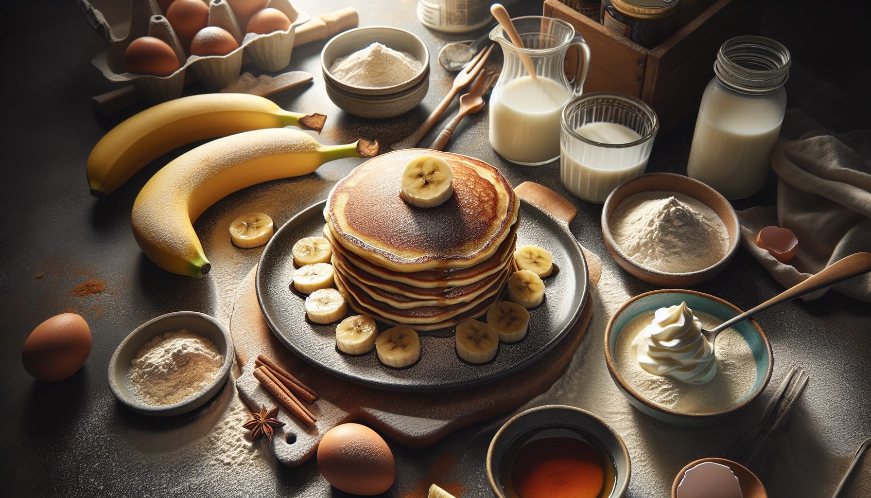 Simple Fluffy Banana Pancakes - A delicious recipe by DigiDish