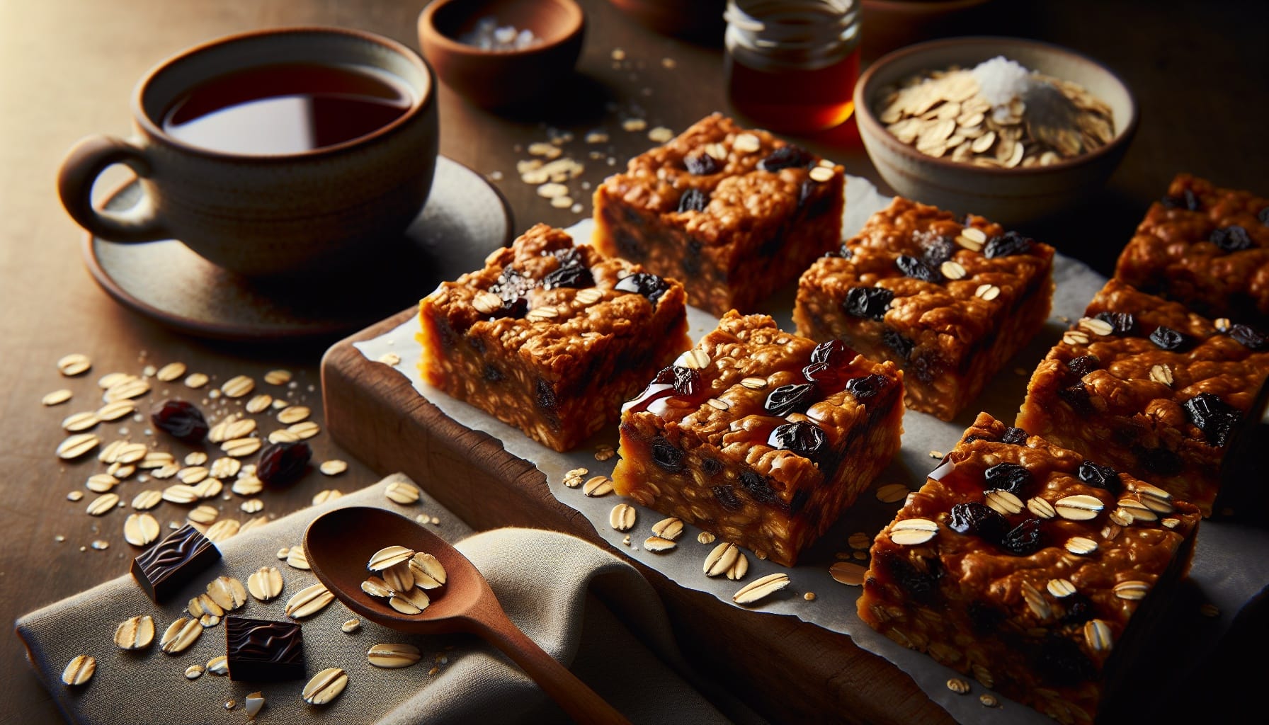 Simple Homemade Chewy Molasses Oatmeal Bars - A delicious recipe by DigiDish