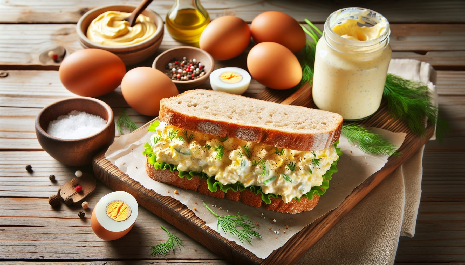 Simple Homemade Classic Egg Salad Sandwiches - A delicious recipe by DigiDish