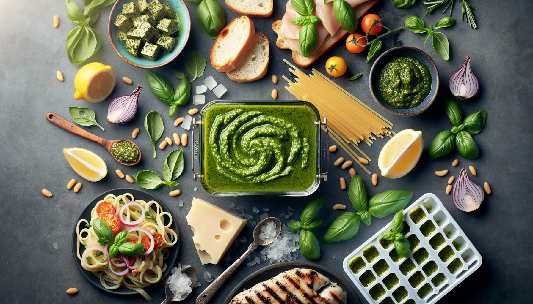 Simple Homemade Creamy Basil Pesto Sauce - A delicious recipe by DigiDish