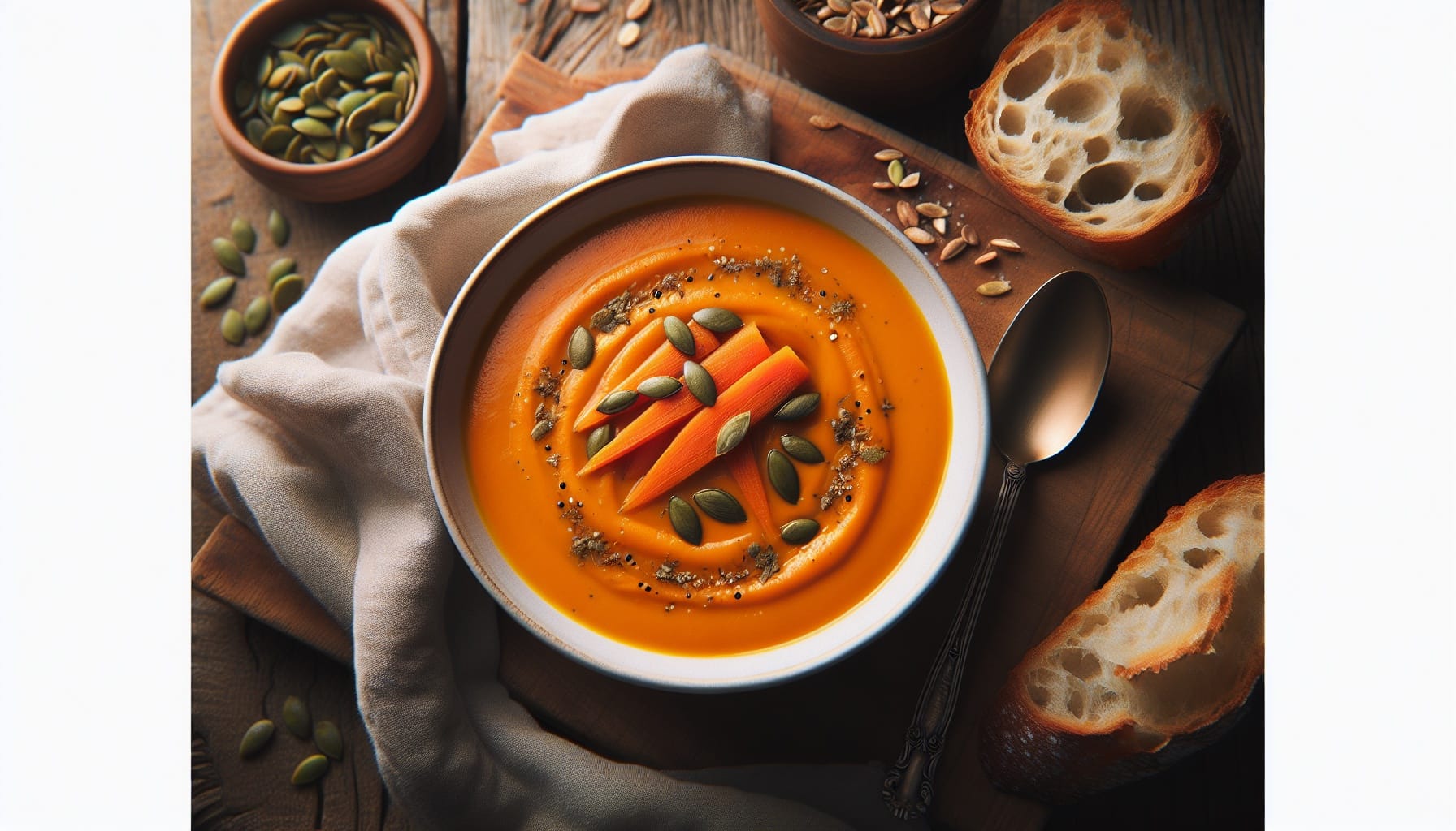Simple Homemade Creamy Carrot Ginger Soup - A delicious recipe by DigiDish