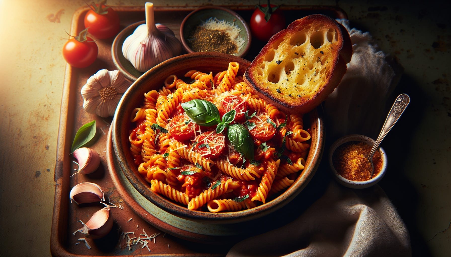 Simple Homemade Creamy Garlic Tomato Pasta - A delicious recipe by DigiDish