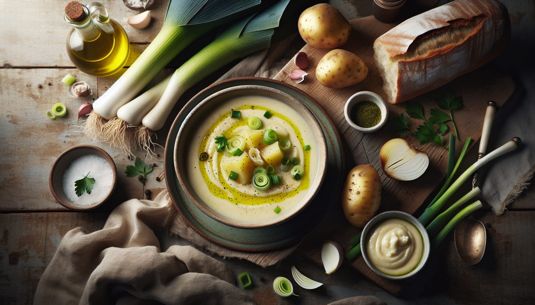 Simple Homemade Creamy Leek and Potato Soup - A delicious recipe by DigiDish