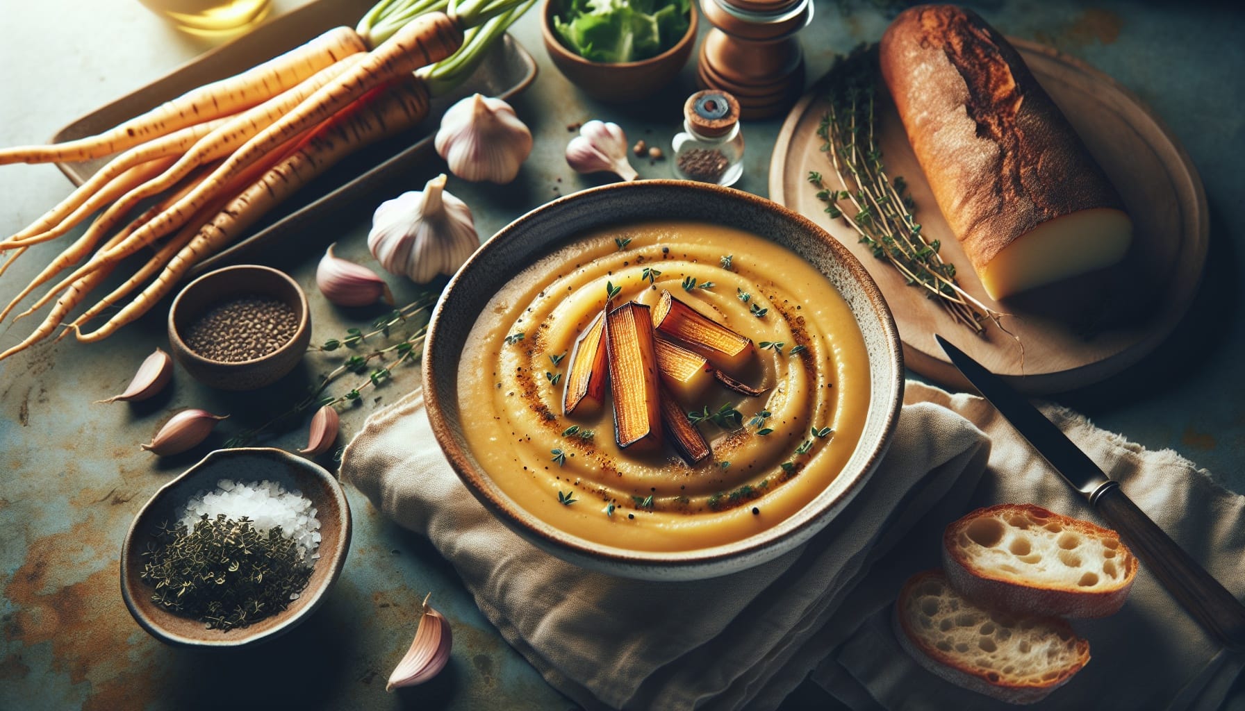 Simple Homemade Creamy Roasted Parsnip Soup - A delicious recipe by DigiDish