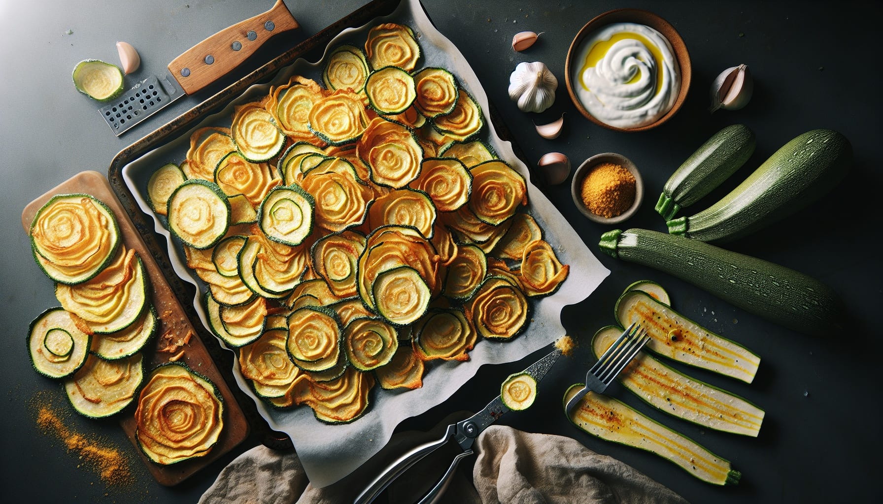 Simple Homemade Crispy Baked Zucchini Chips - A delicious recipe by DigiDish