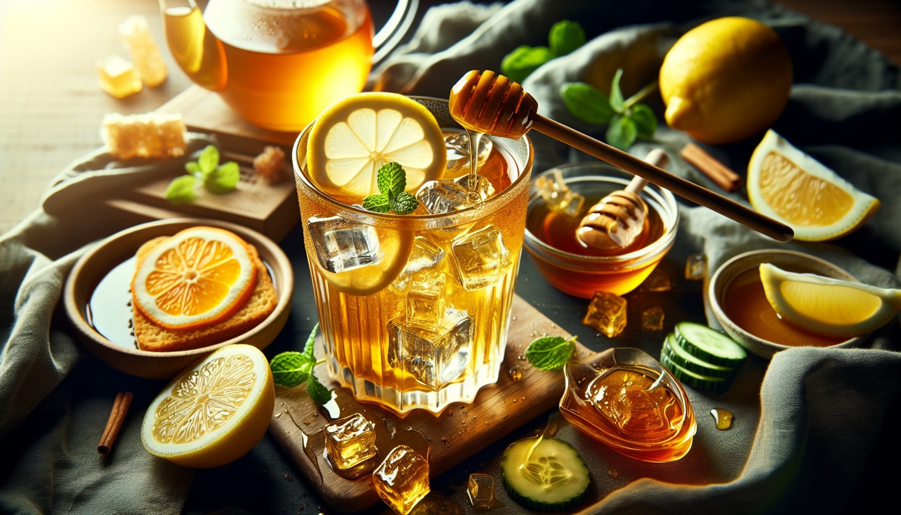 Simple Homemade Honey Lemon Iced Tea - A delicious recipe by DigiDish