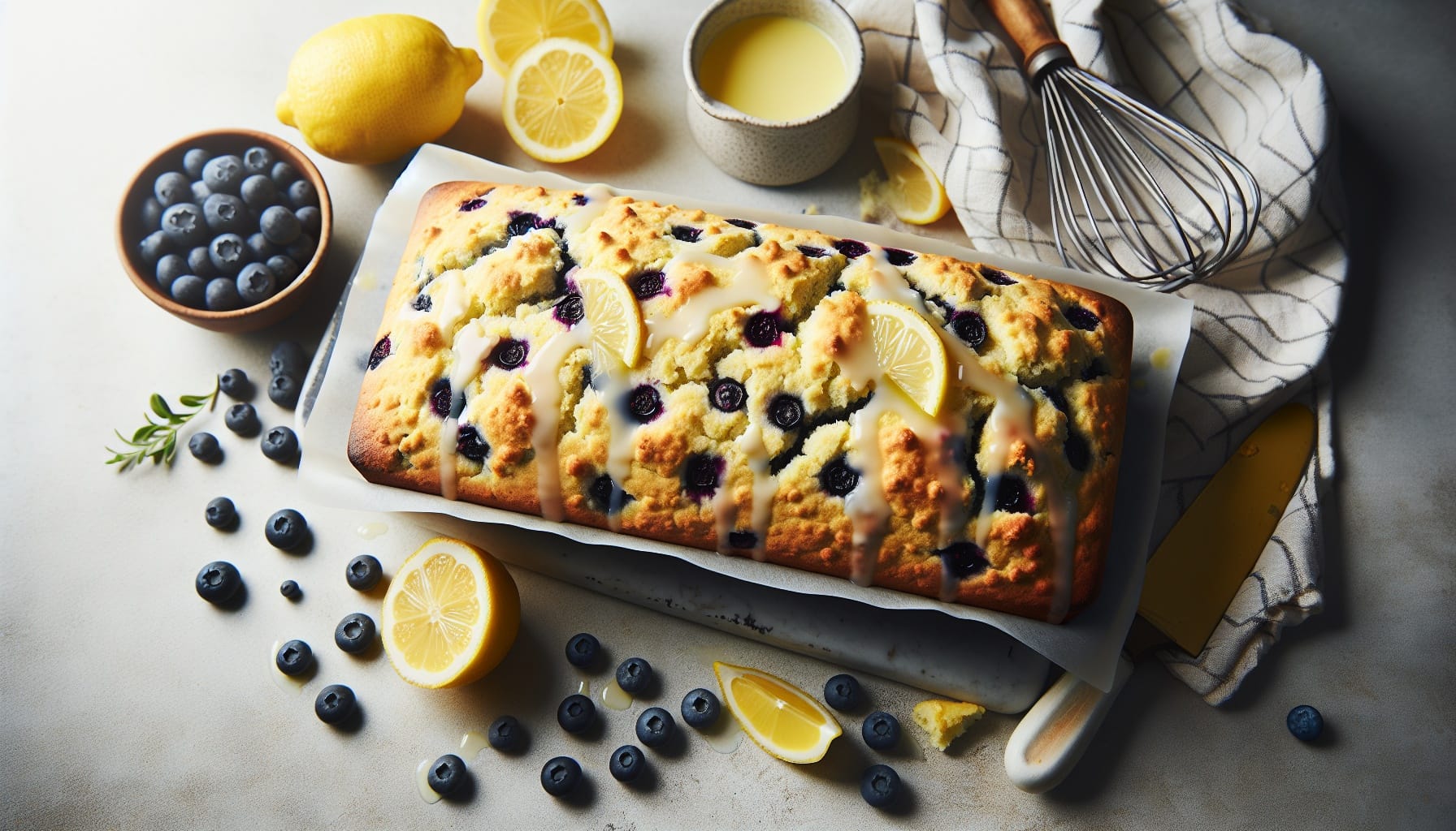 Simple Homemade Lemon Blueberry Scone Loaf - A delicious recipe by DigiDish