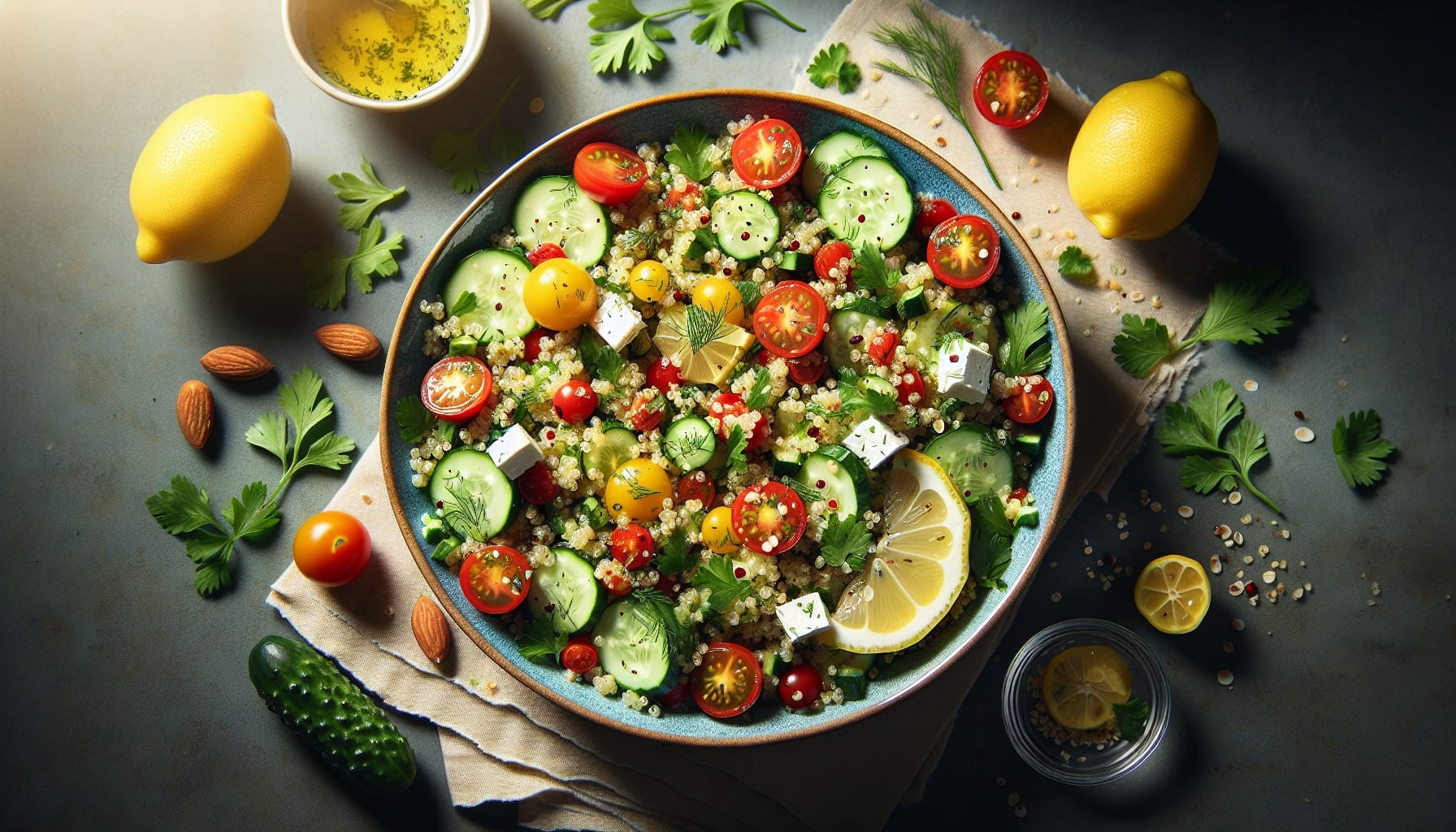 Simple Homemade Lemon Herb Quinoa Salad - A delicious recipe by DigiDish