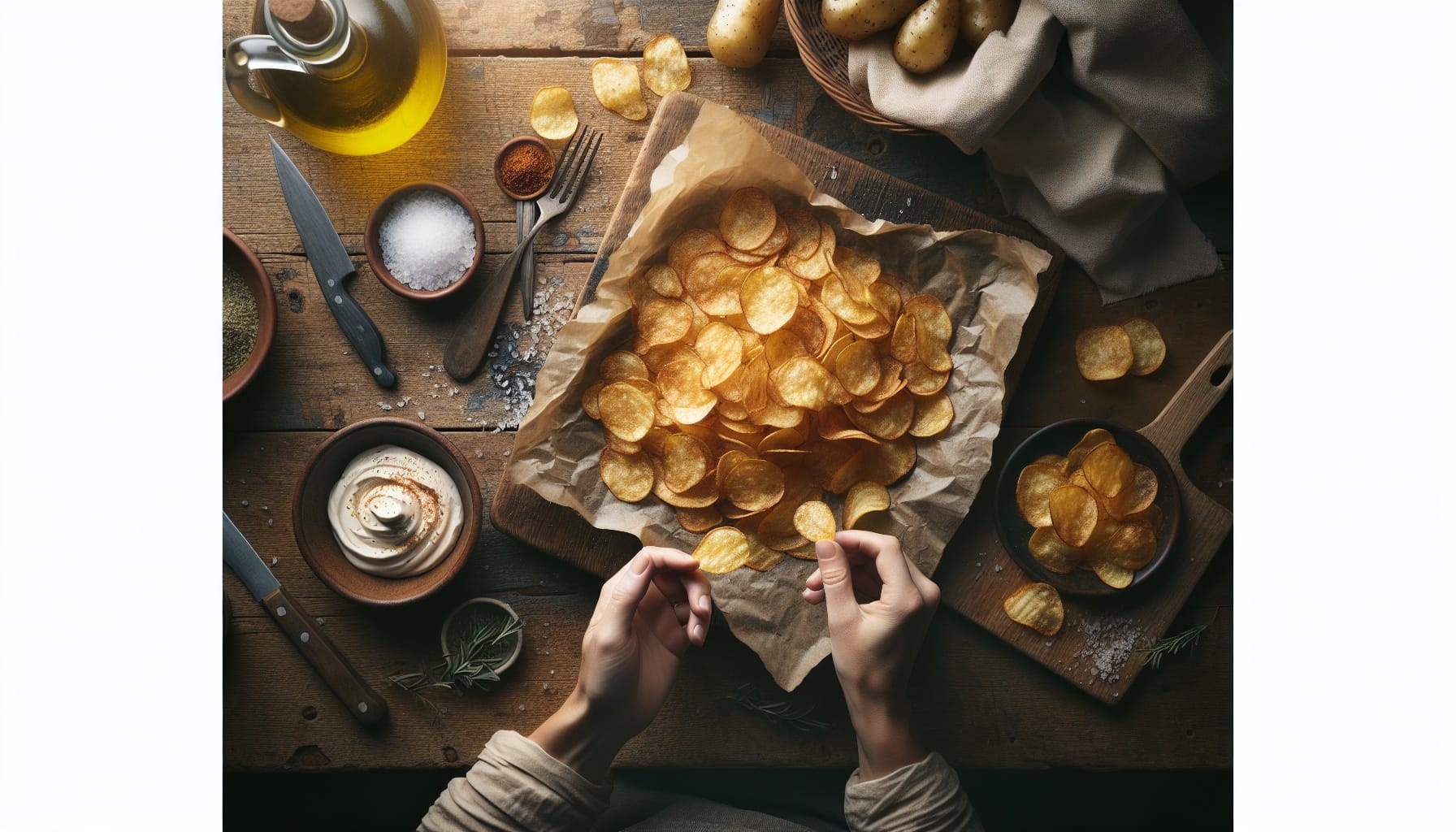 Simple Homemade Oven Baked Crispy Potato Chips - A delicious recipe by DigiDish