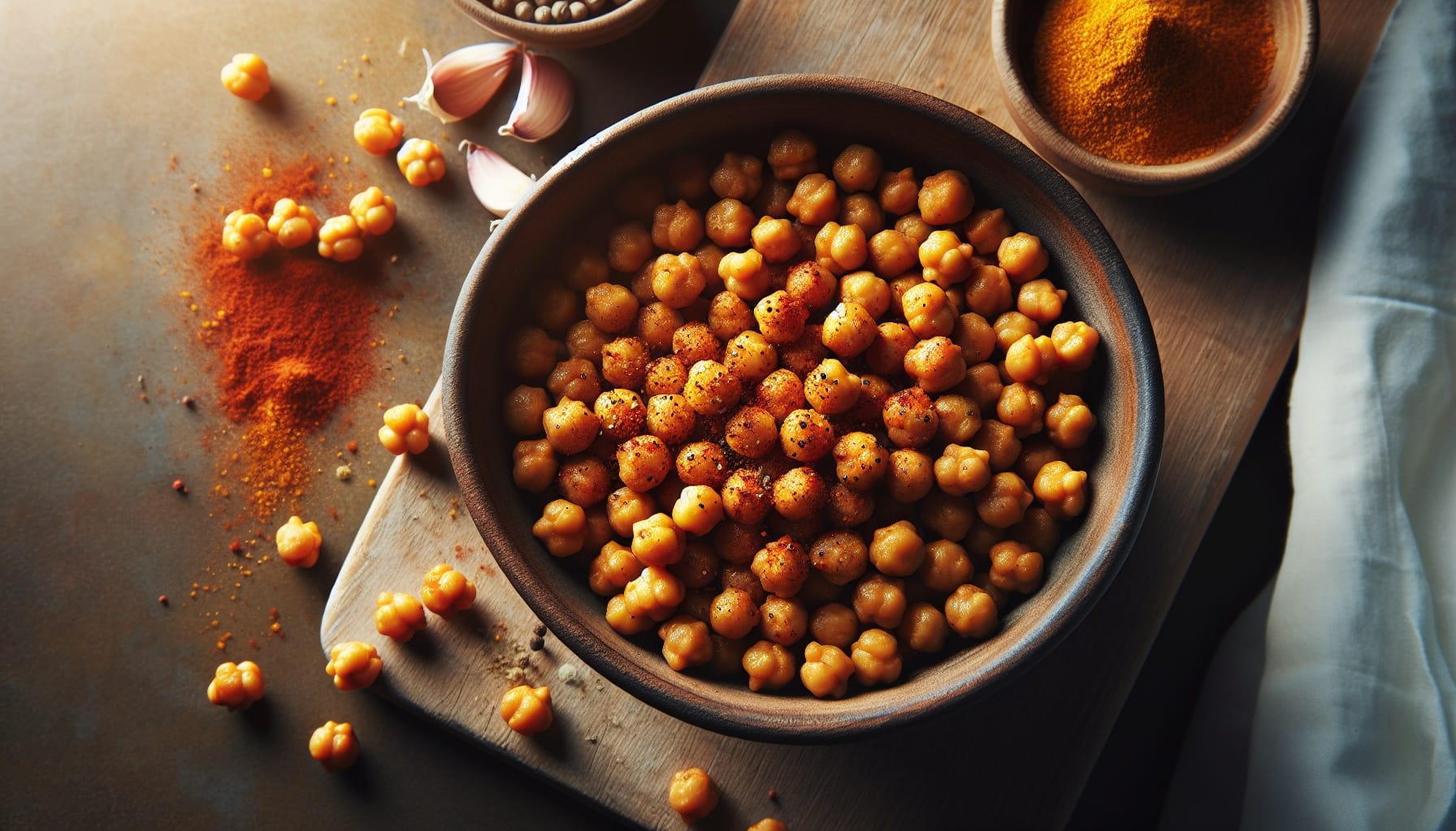 Simple Homemade Spicy Roasted Chickpea Snack - A delicious recipe by DigiDish