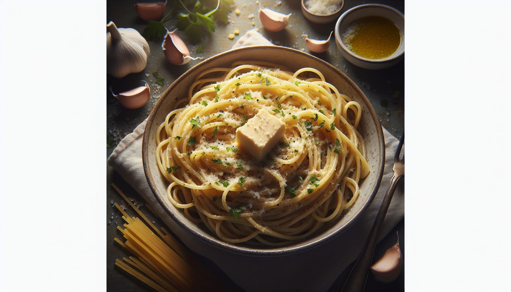 Creamy Garlic Butter Pasta with Parmesan - A delicious recipe by DigiDish