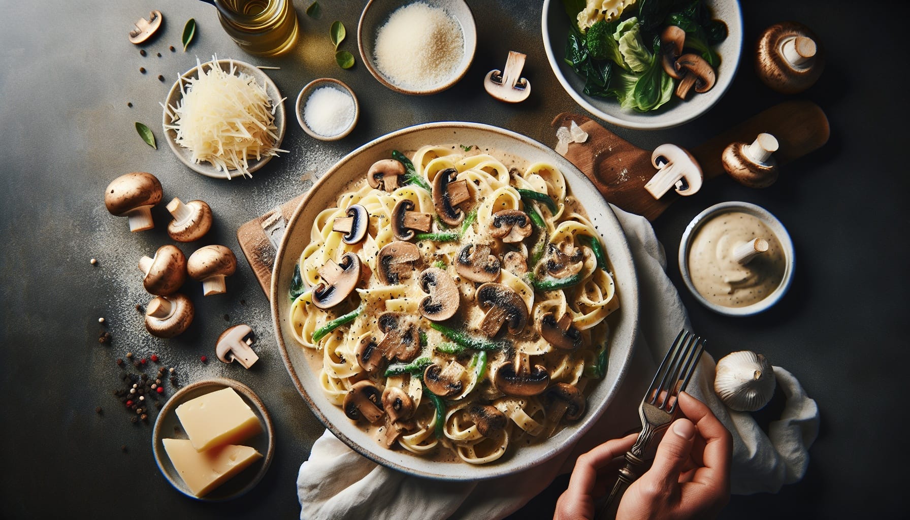 Creamy Mushroom Pasta with Garlic and Parmesan - A delicious recipe by DigiDish