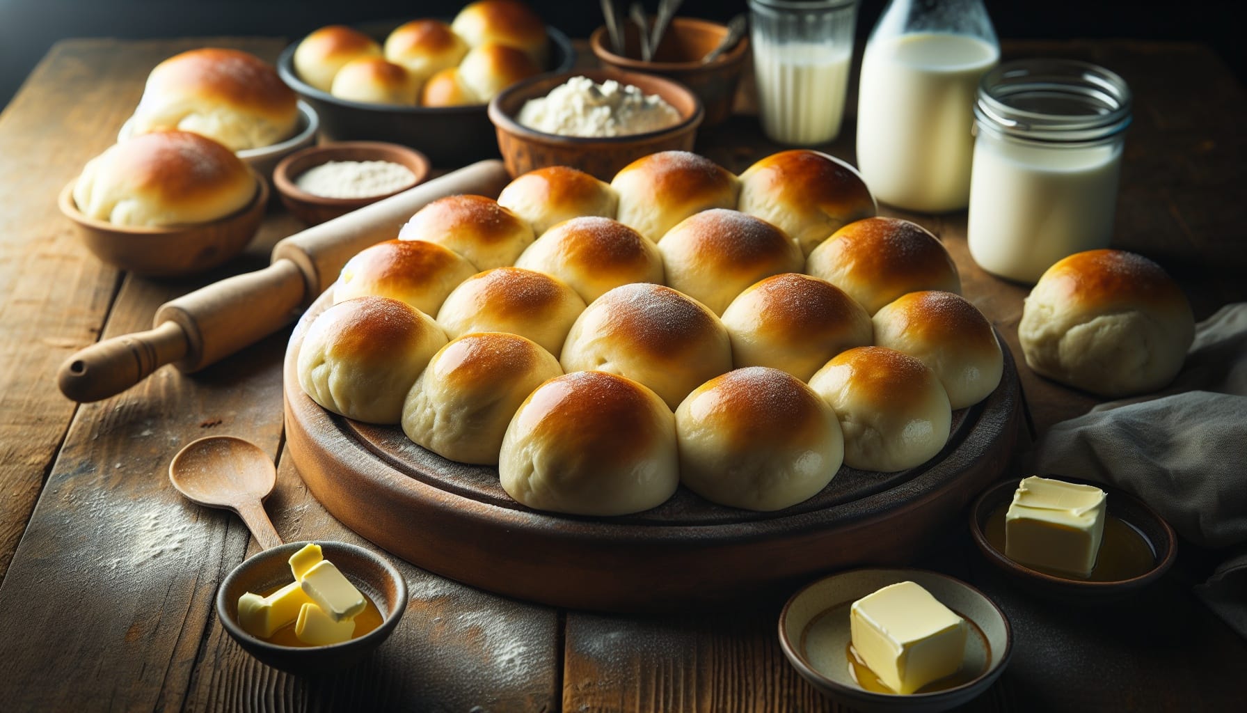 Simple Fluffy Dinner Rolls with Butter - A delicious recipe by DigiDish