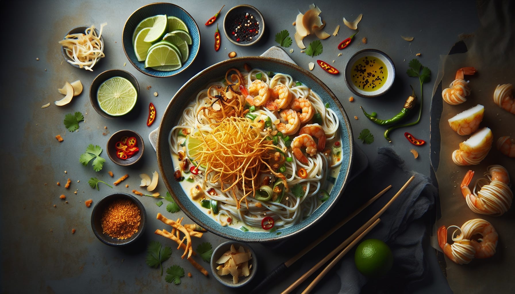 Coconut Lime Noodles with Crispy Ginger and Chili Oil - A delicious recipe by DigiDish