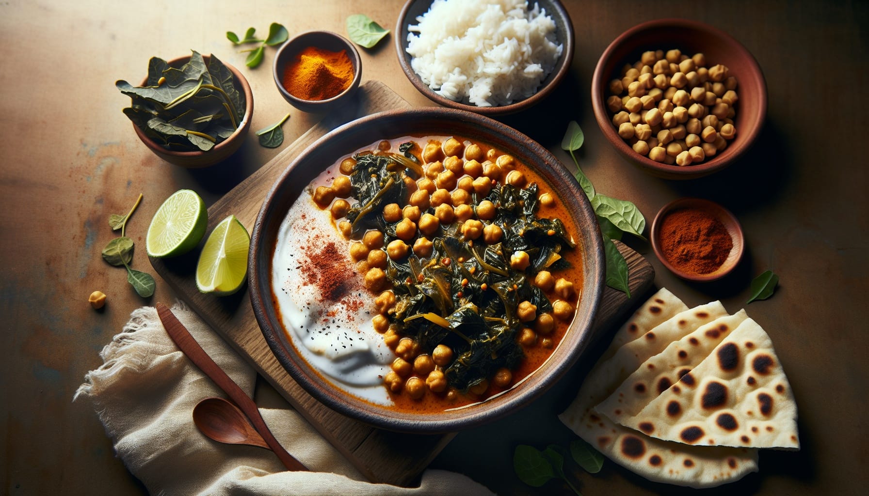Berbere Spiced Chickpea Stew with Coconut and Collard Greens - A delicious recipe by DigiDish