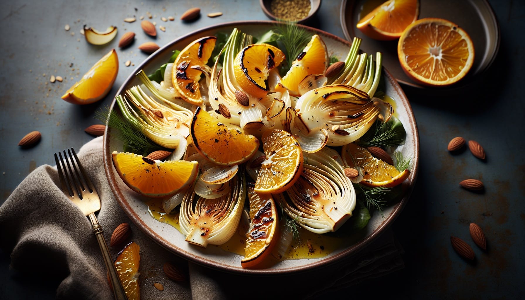 Roasted Fennel and Orange Salad with Honey Mustard Vinaigrette - A delicious recipe by DigiDish