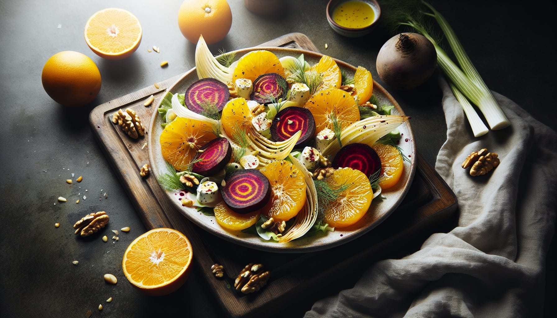 Golden Beet and Fennel Salad with Citrus Honey Vinaigrette - A delicious recipe by DigiDish