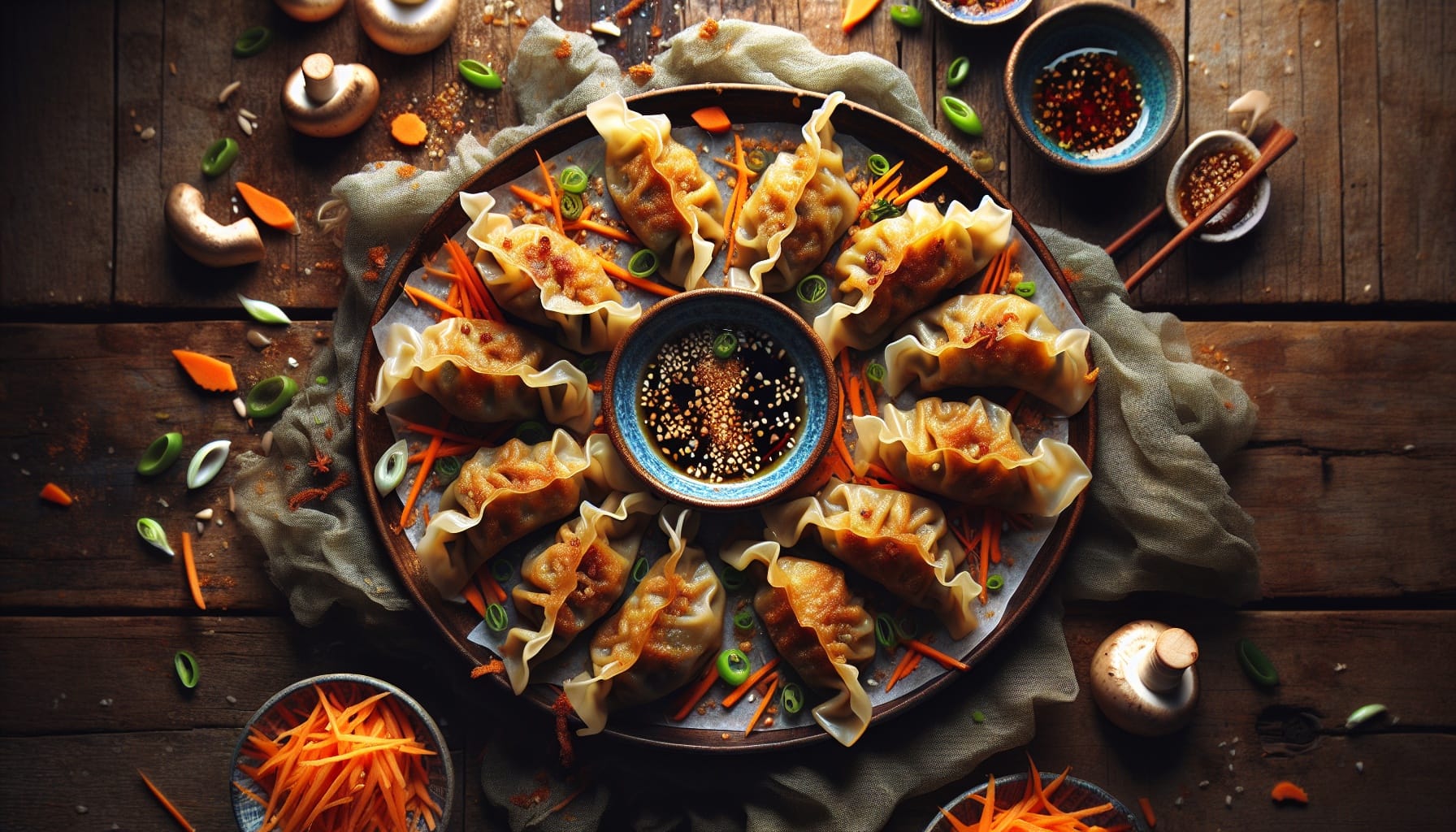 Crispy Rice Paper Dumplings with Ginger Soy Dipping Sauce - A delicious recipe by DigiDish