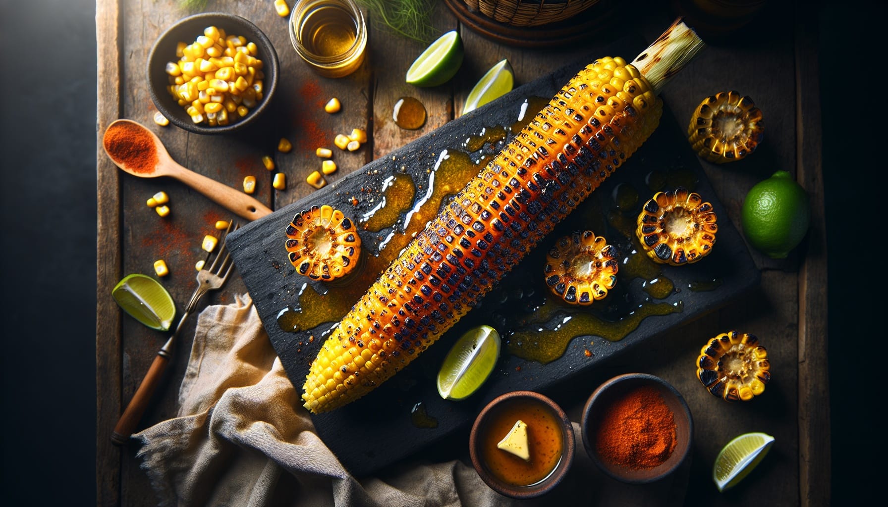 Honey Lime Grilled Corn with Smoky Paprika Butter - A delicious recipe by DigiDish