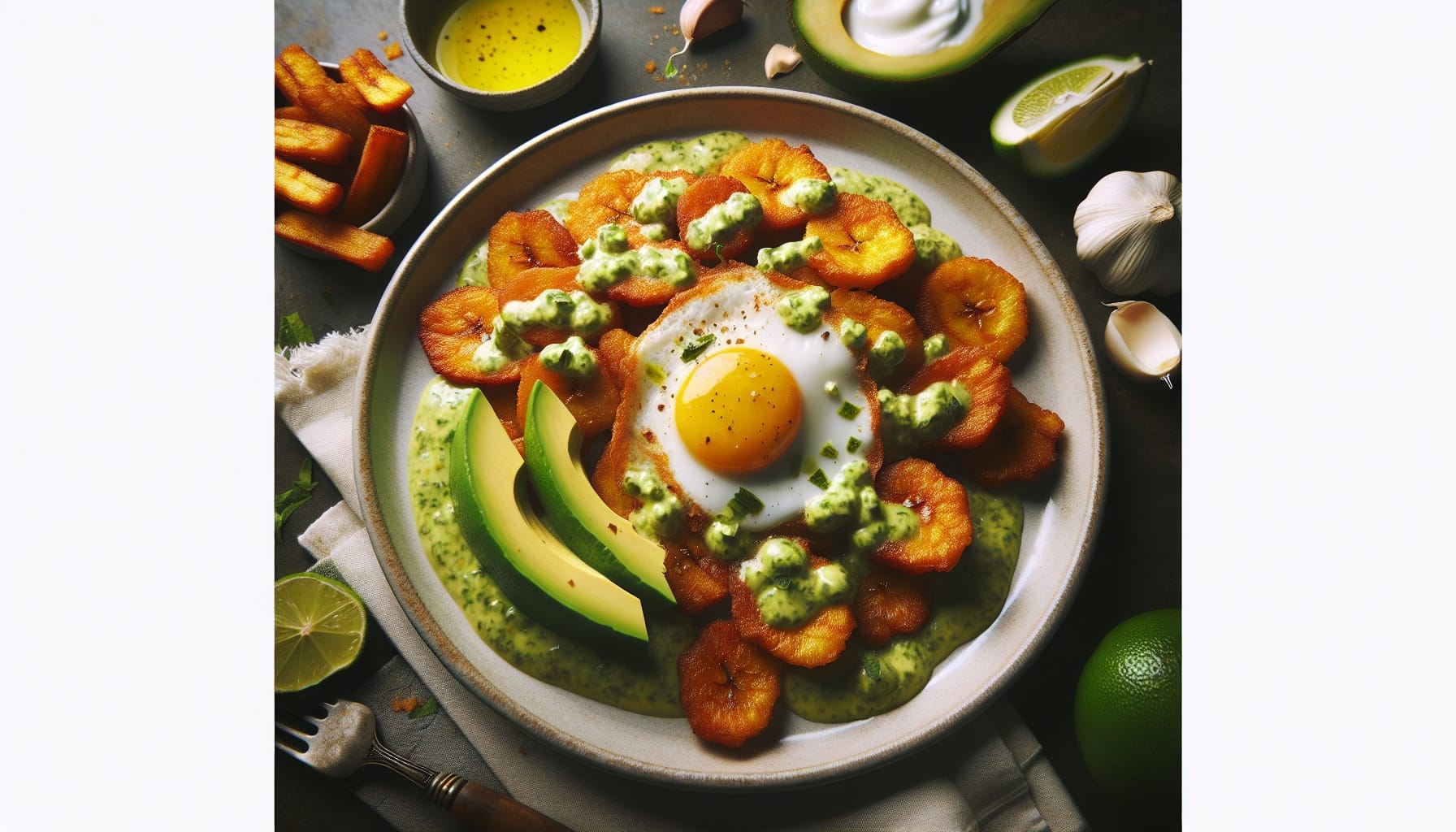 Crispy Smashed Plantains with Garlic Lime Mojo and Fresh Avocado - A delicious recipe by DigiDish
