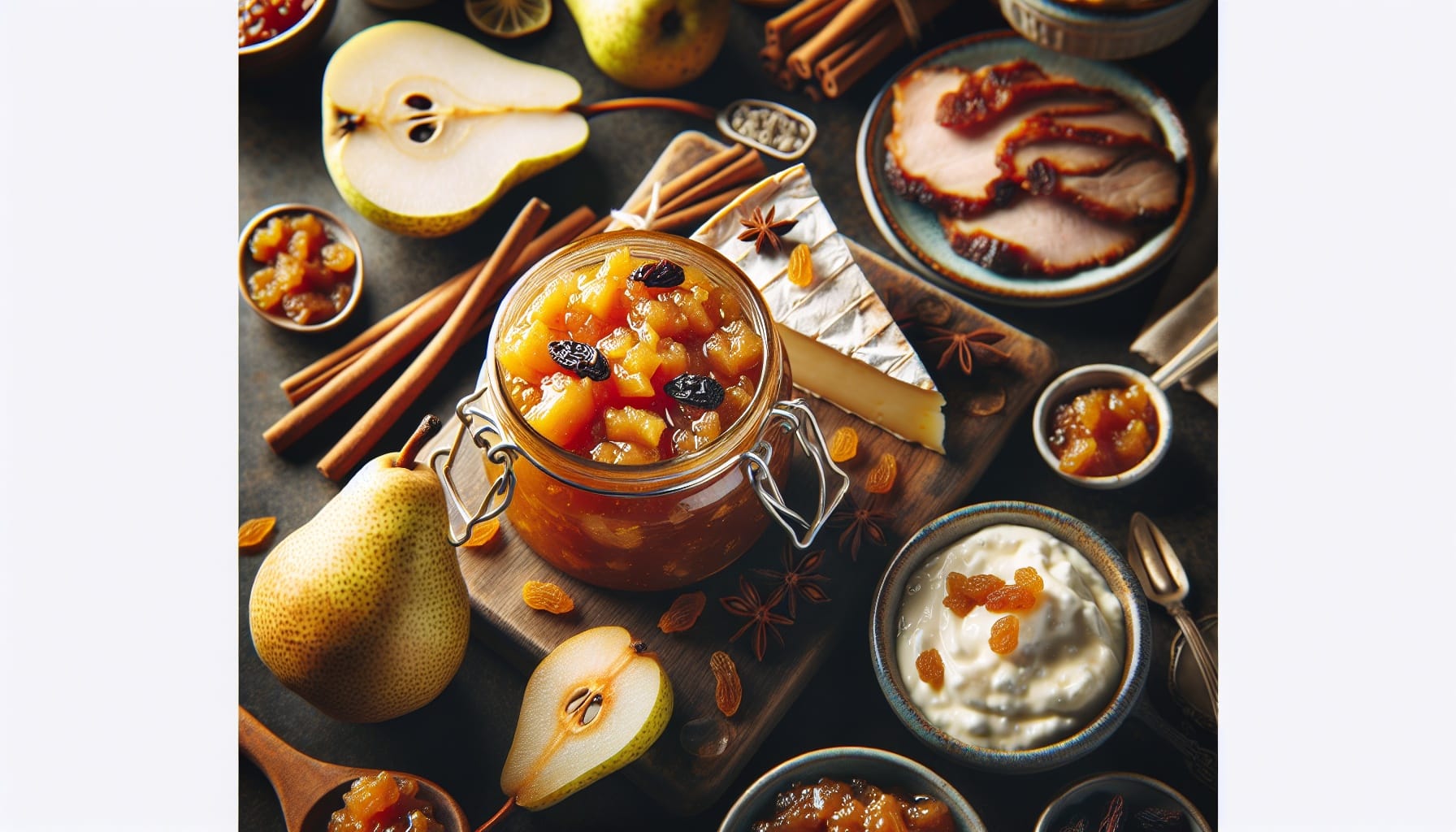 Spiced Pear and Ginger Chutney with Golden Raisins and Warm Spices - A delicious recipe by DigiDish