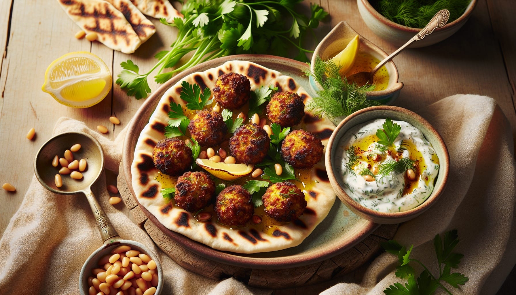 Honey Roasted Parsnip Falafel with Lemon Dill Yogurt - A delicious recipe by DigiDish