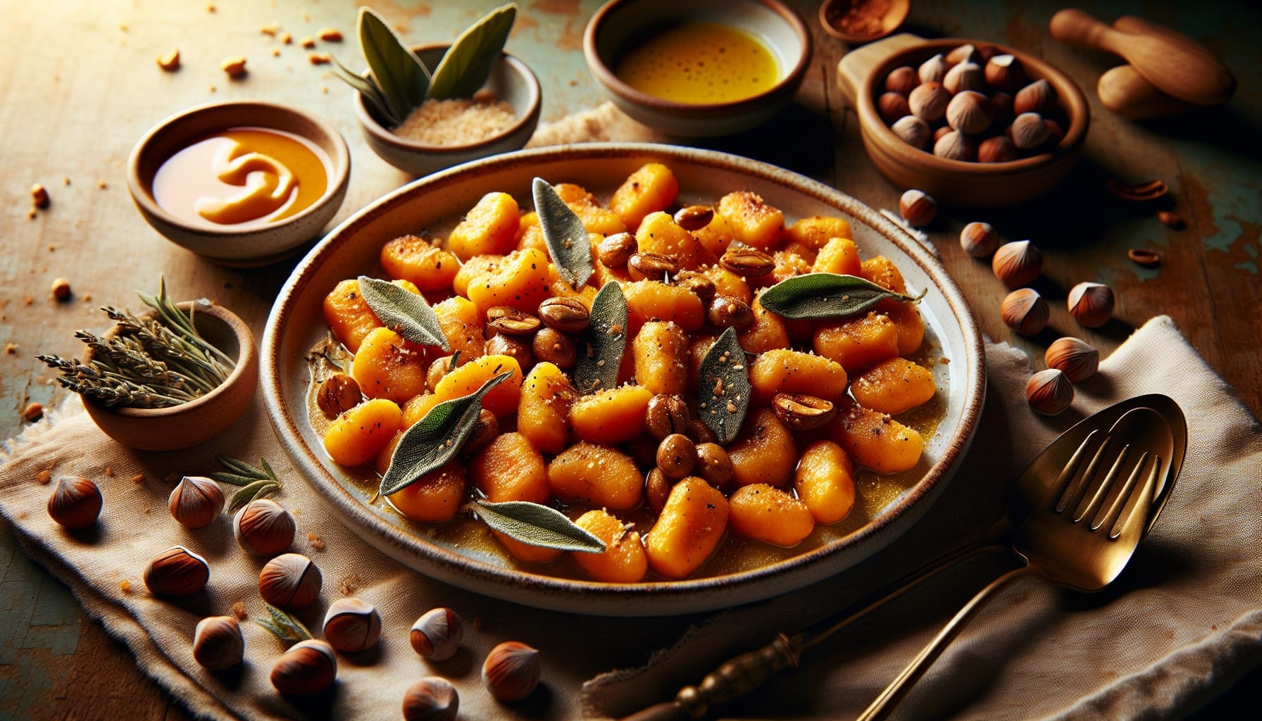 Sweet Potato Gnocchi with Sage Brown Butter and Toasted Hazelnuts - A delicious recipe by DigiDish