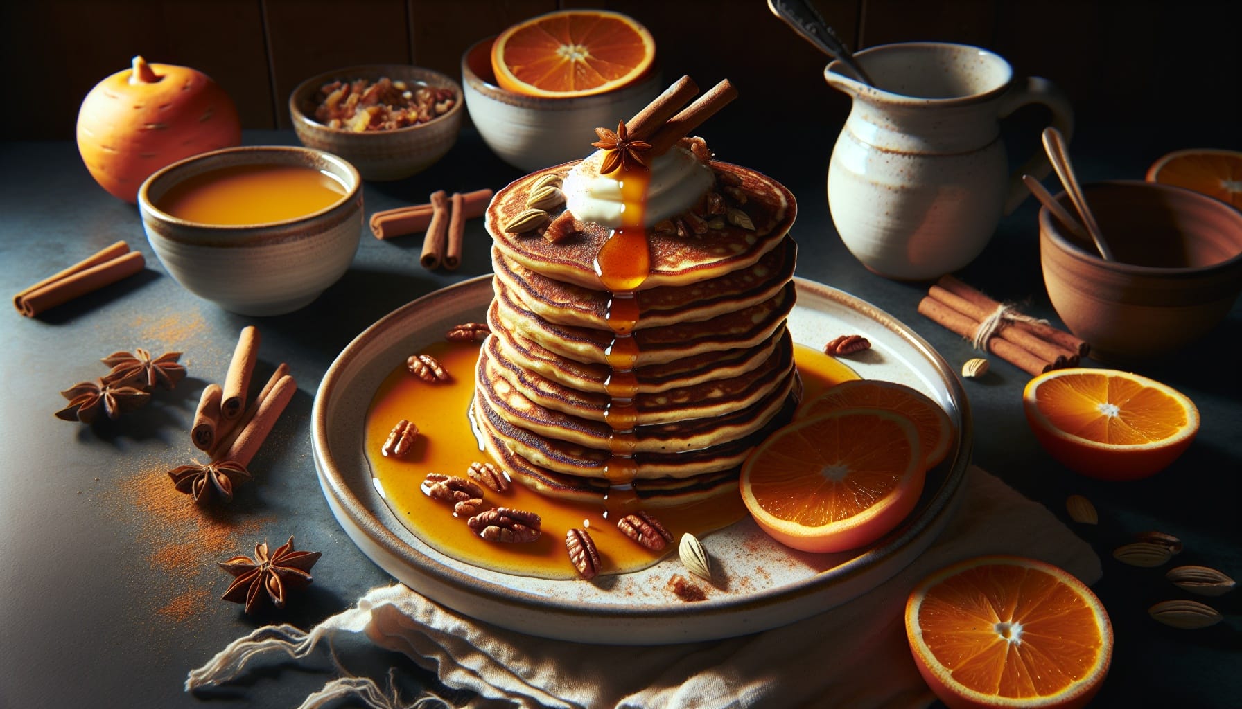 Festive Spiced Parsnip Pancakes with Orange Maple Glaze - A delicious recipe by DigiDish