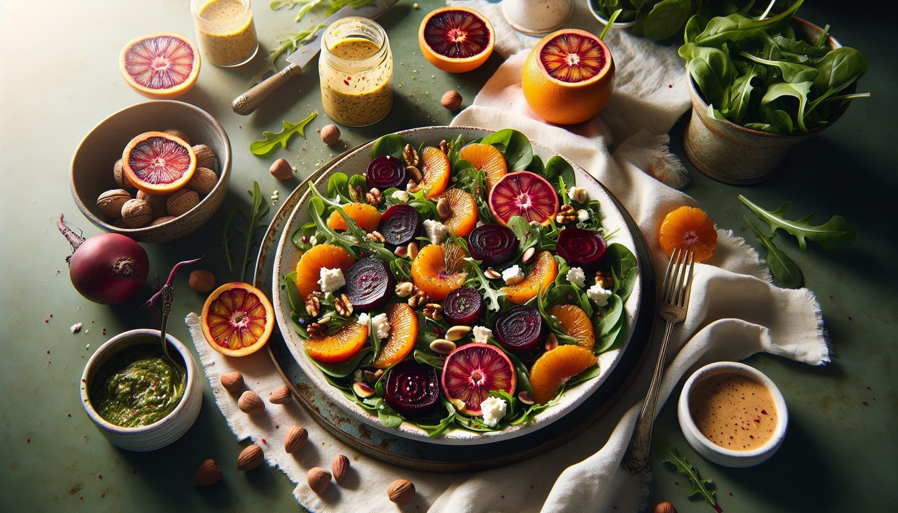 Balsamic Roasted Beet and Blood Orange Salad with Hazelnut Dijon Dressing - A delicious recipe by DigiDish