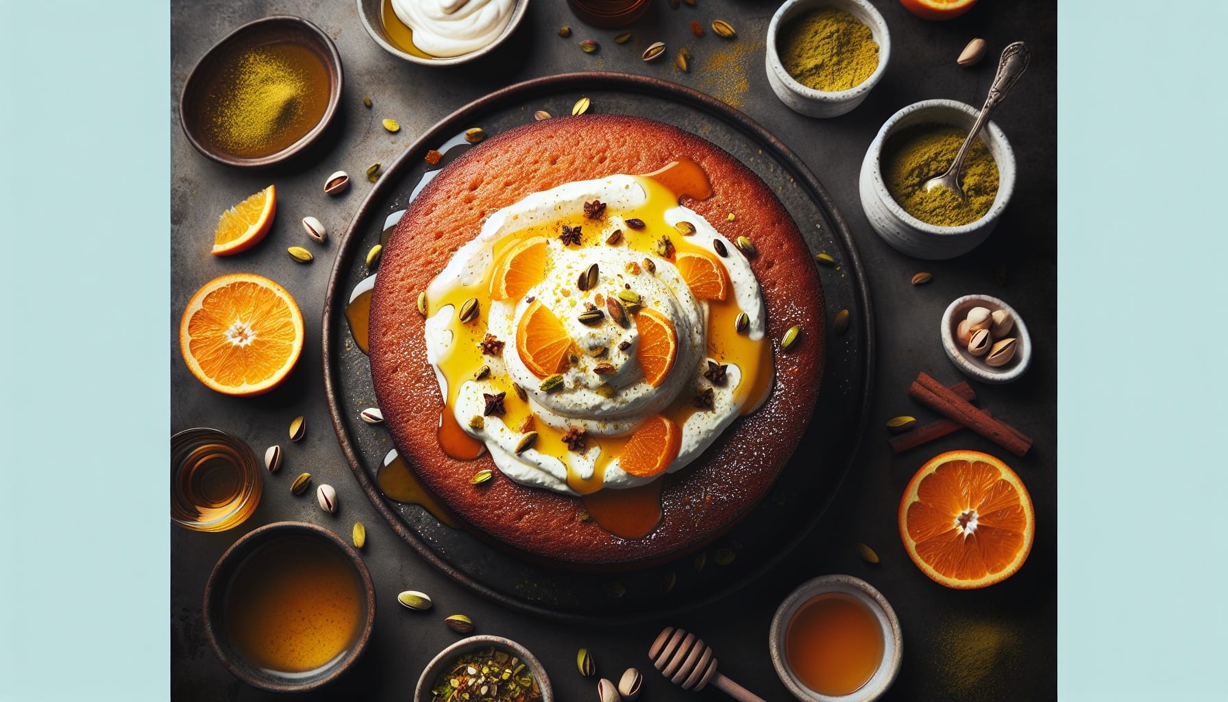 Spiced Orange Cardamom Cake with Honey Whipped Ricotta - A delicious recipe by DigiDish