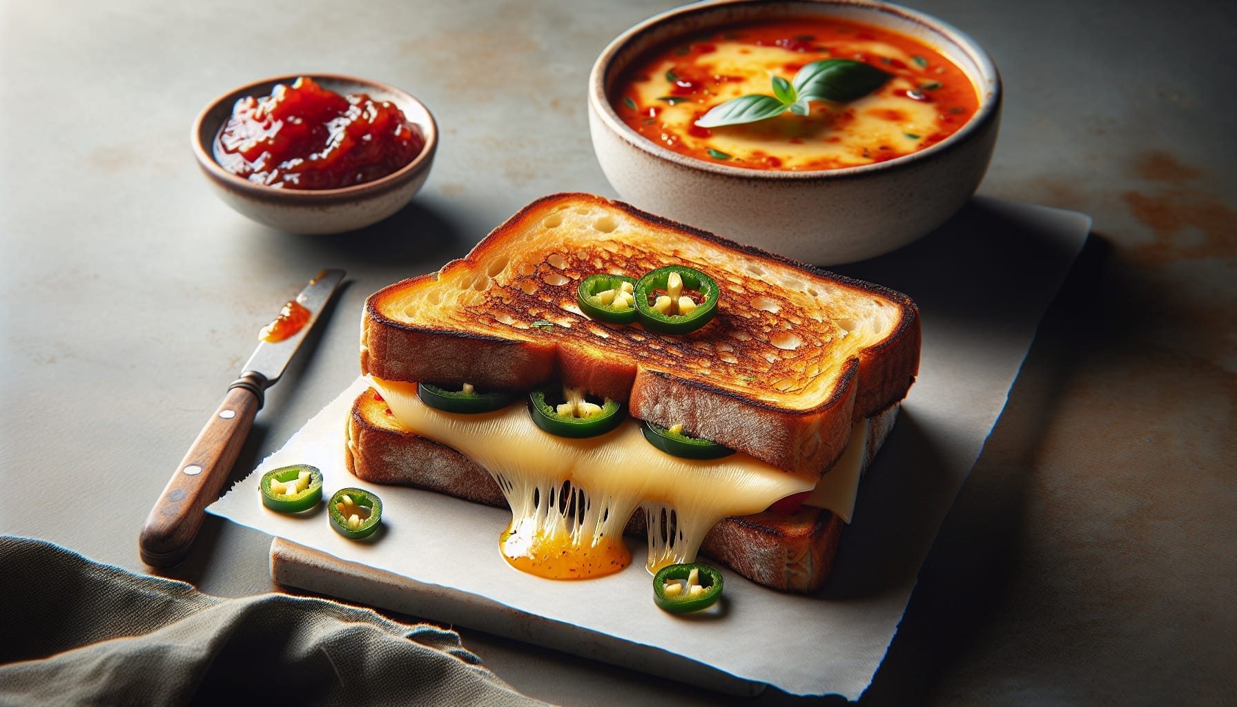 Ultimate Crunchy Sourdough Grilled Cheese with Jalapeno Havarti and Red Pepper Jelly - A delicious recipe by DigiDish