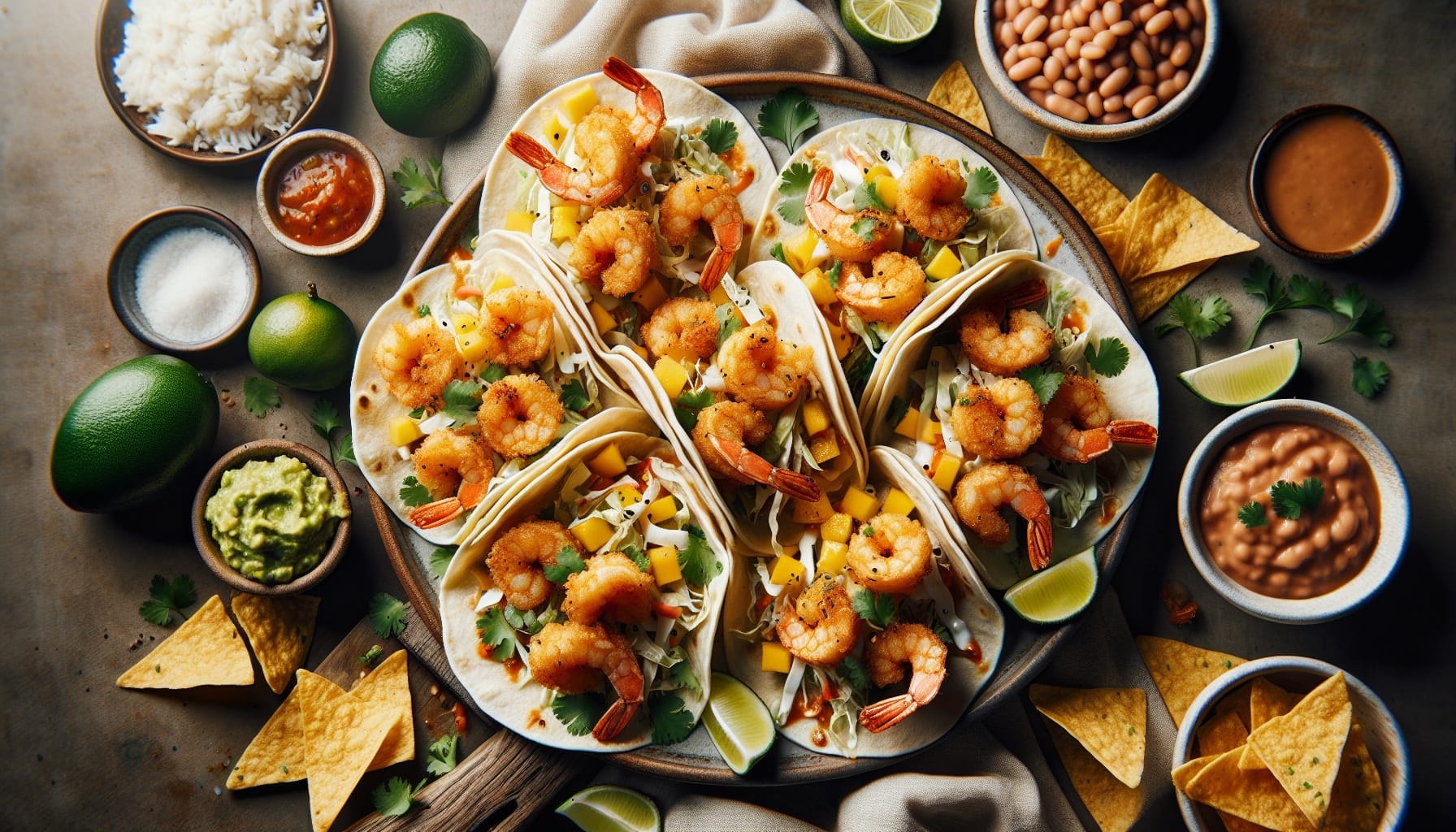 Crispy Coconut Shrimp Tacos with Mango Lime Slaw - A delicious recipe by DigiDish
