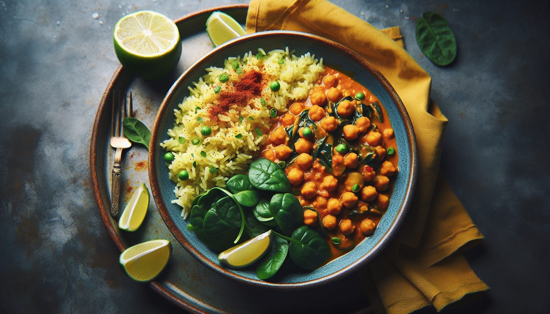 Creamy Coconut Chickpea Stew with Lime Ginger Rice - A delicious recipe by DigiDish