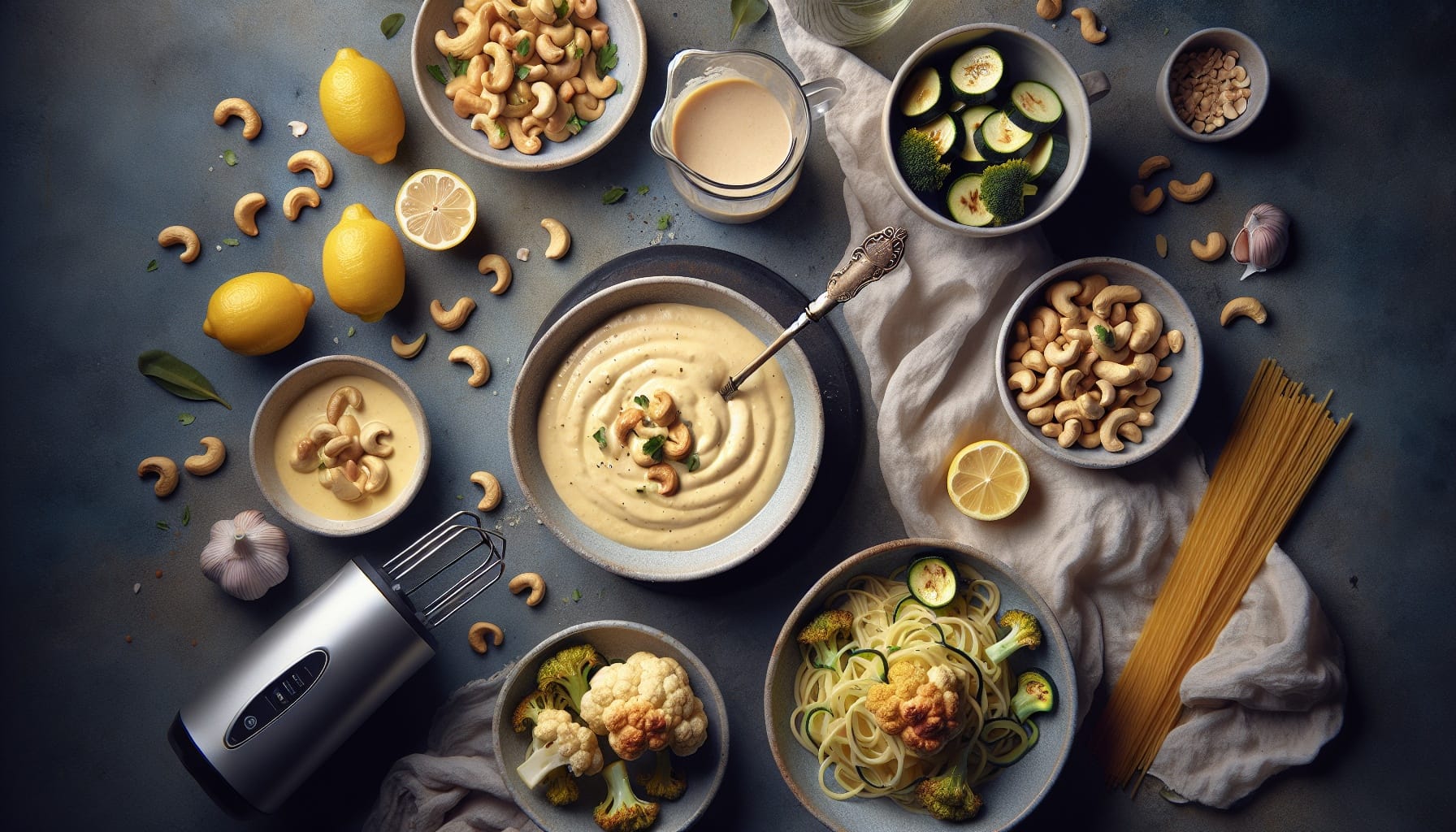Creamy Lemon Cashew Alfredo Sauce with Roasted Garlic - A delicious recipe by DigiDish