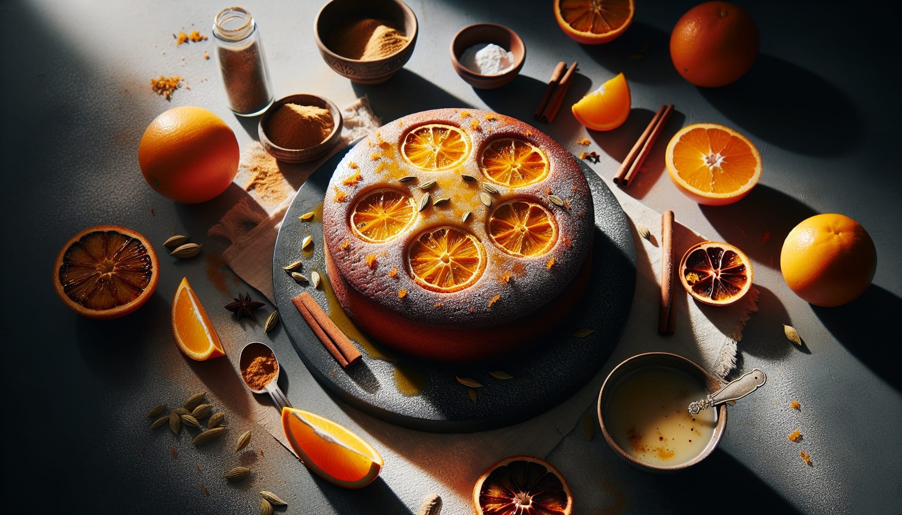 Spiced Orange Olive Oil Cake with Cardamom Glaze - A delicious recipe by DigiDish