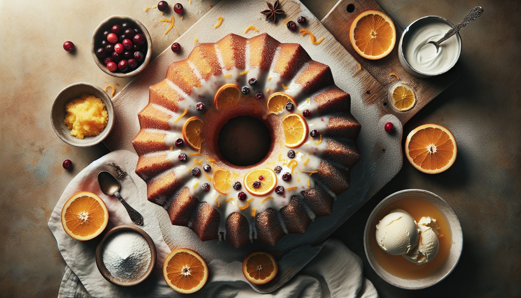 Zesty Cranberry Orange Bundt Cake with Vanilla Citrus Glaze - A delicious recipe by DigiDish
