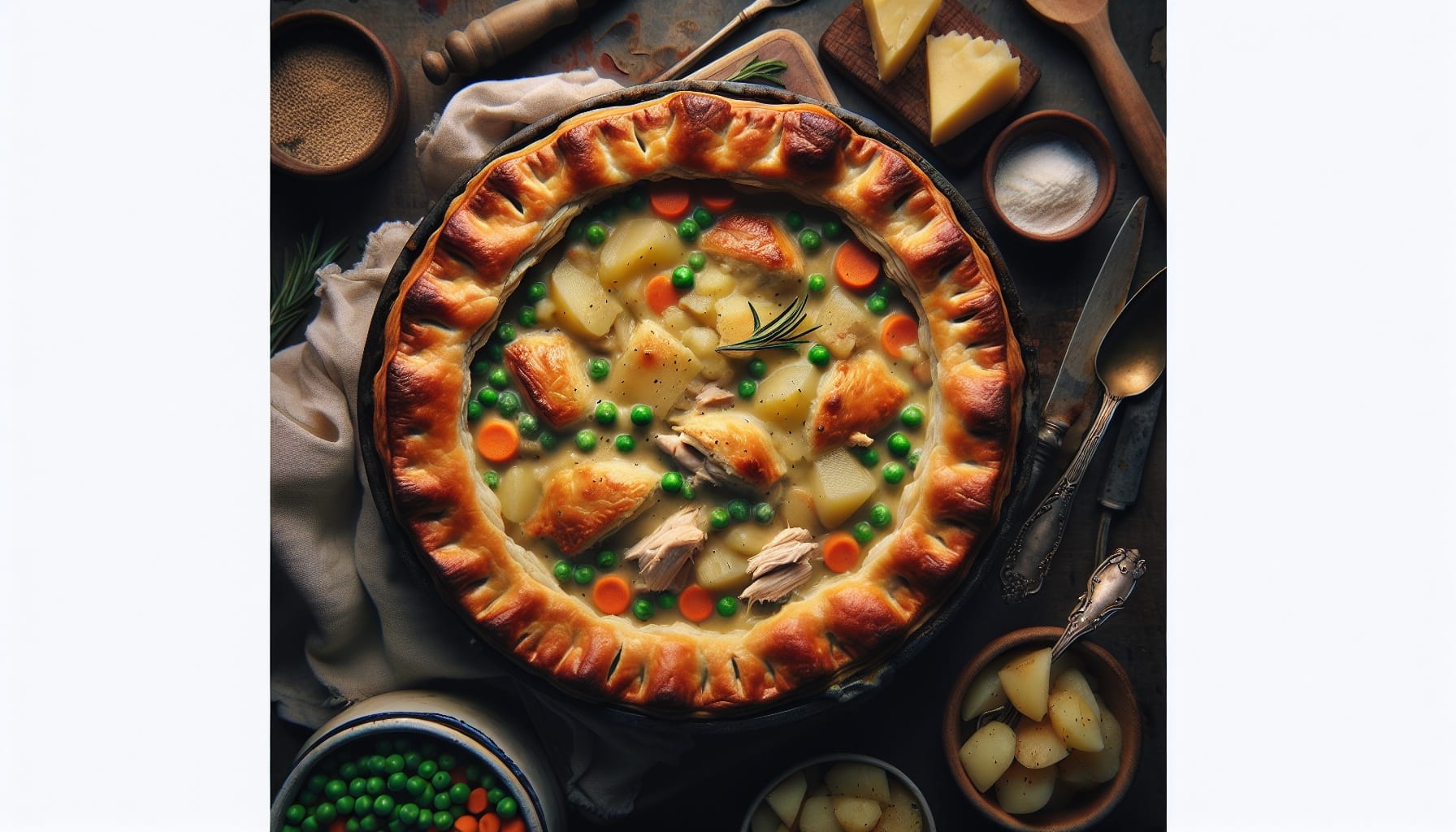 Classic Creamy Chicken Pot Pie with Flaky Butter Crust - A delicious recipe by DigiDish