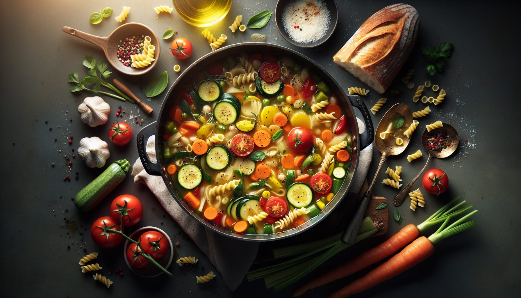 Classic Homemade Minestrone Soup with Fresh Vegetables and Pasta - A delicious recipe by DigiDish