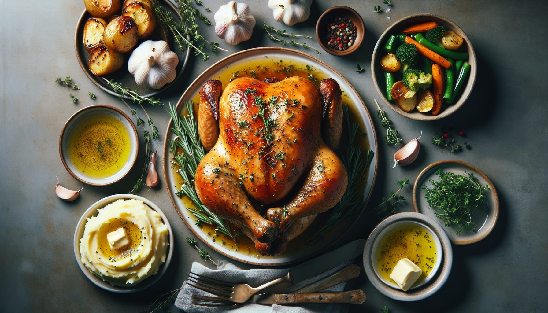 Easy Classic Herb Roasted Chicken with Garlic Butter - A delicious recipe by DigiDish