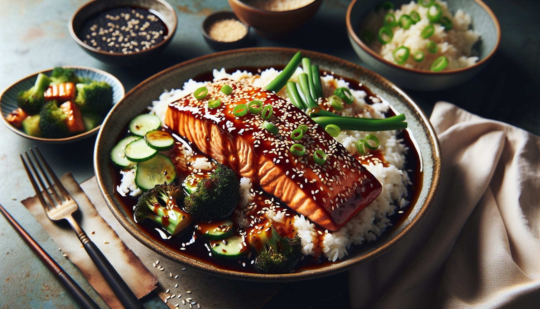 Easy Homemade Baked Teriyaki Salmon with Sesame Ginger Glaze - A delicious recipe by DigiDish
